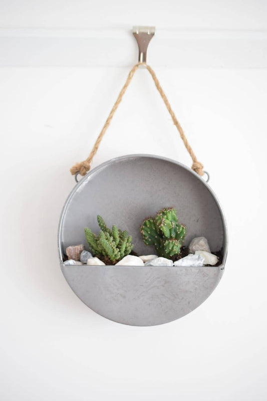 Hanging Terrarium Kit with Plants - Metal Planter- Wall Planter- Plant Gift - Succulent Garden